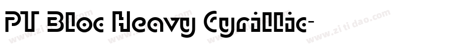 PT Bloc Heavy Cyrillic字体转换